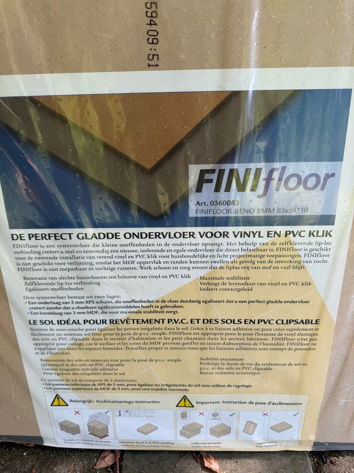 FINIfloor ondervloer voor PVC en vinyl klikvloeren, Doe-het-zelf en Verbouw, Vloerdelen en Plavuizen, Ophalen, Overige typen, Nieuw