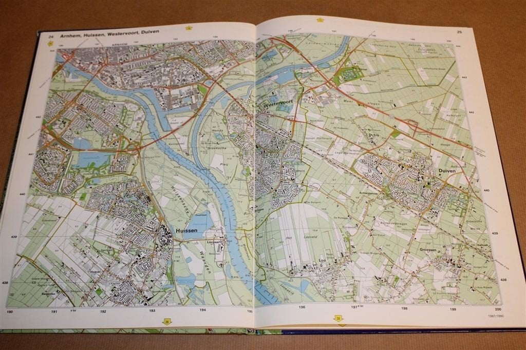 Atlas Gelderland Betuwe [1986-1991] — Topografische Kaarten, Boeken, Gelezen, Ophalen of Verzenden, Landkaart, 1800 tot 2000
