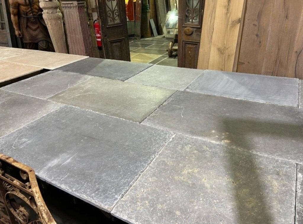 VEROUDERDE BOURGONDISCHE KALKSTEEN GRIS-  NATUURSTENEN VLOER, Ophalen, 75 m² of meer, Beige, Overige typen
