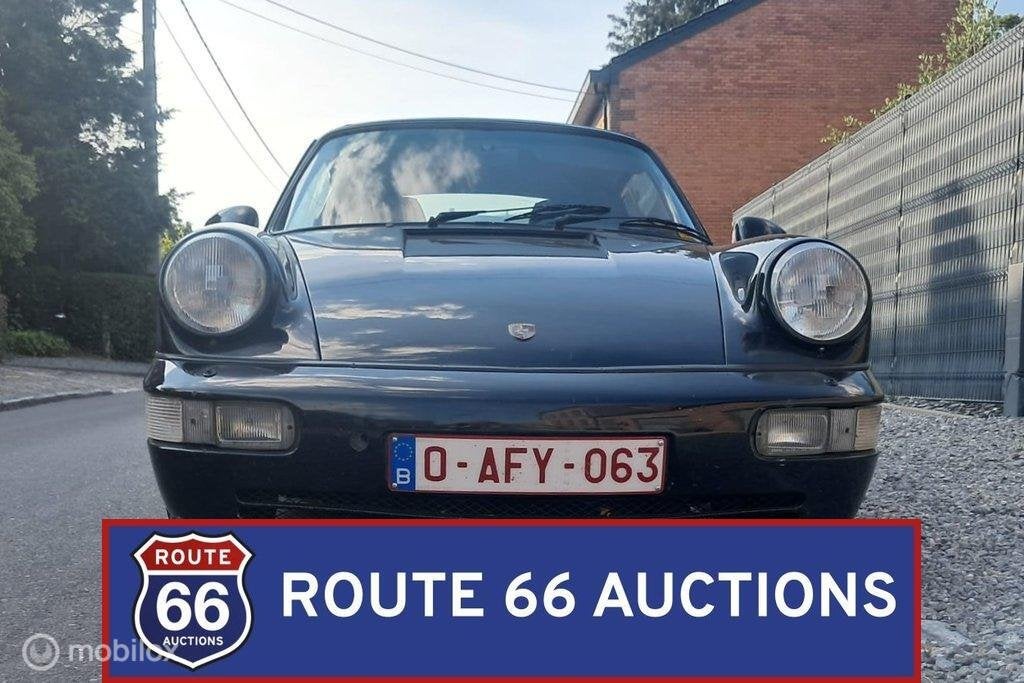 Porsche 911 Carrera Cabriolet | 1986 | Route 66 Auctions, Auto's, Overige carrosserieën, Zwart, Bedrijf, Porsche