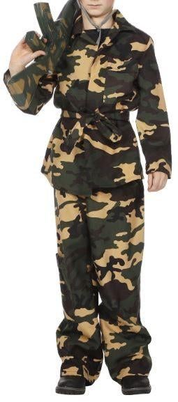 Leuk groen/bruin/zwart LEGER/ARMY/CADET pak + kogelriem(1), Ophalen, Zo goed als nieuw, 134 t/m 140, Jongen of Meisje