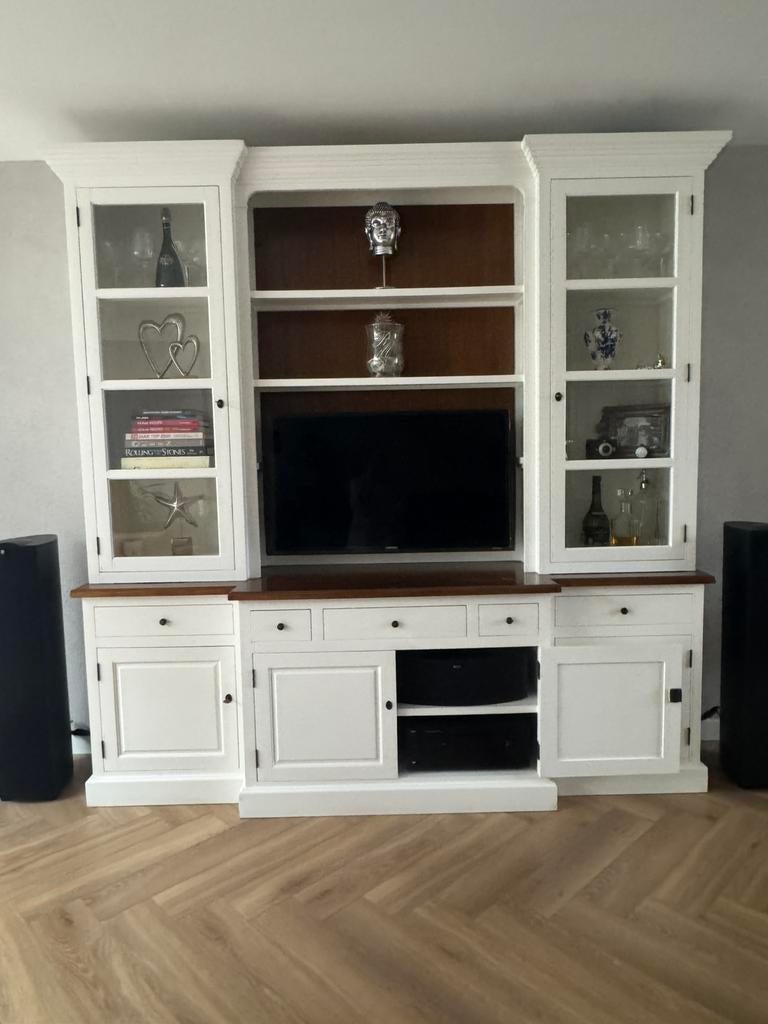 Witte landelijke kast, Huis en Inrichting, Kasten | Buffetkasten, Ophalen, 25 tot 50 cm, 200 cm of meer