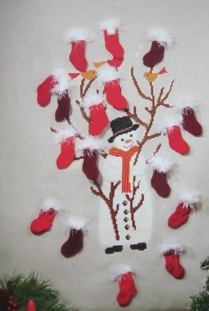 Borduurpatroon  Kerst Advents kalender / Breipatroon sokjes, Verzenden, Nieuw, Handborduren, Patroon