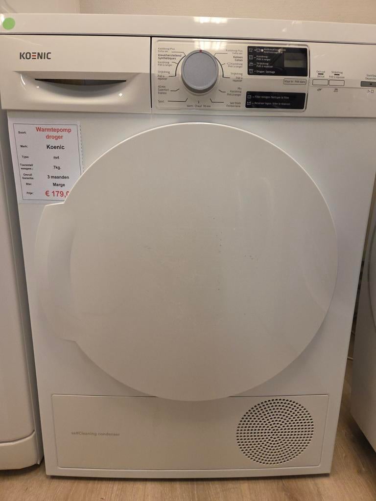 warmtepompdroger - Koenic - 7kg - A+, Witgoed en Apparatuur, Wasdrogers, Ophalen, 6 tot 8 kg, Duitsland, Koenic