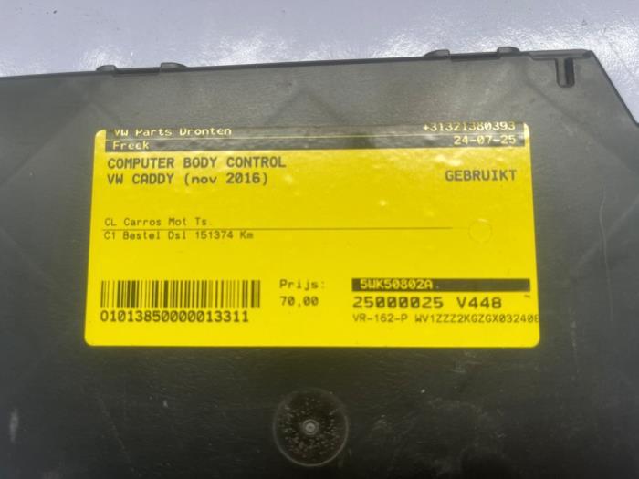 Computer Body Control van een Volkswagen Caddy, Gebruikt, -, -, -