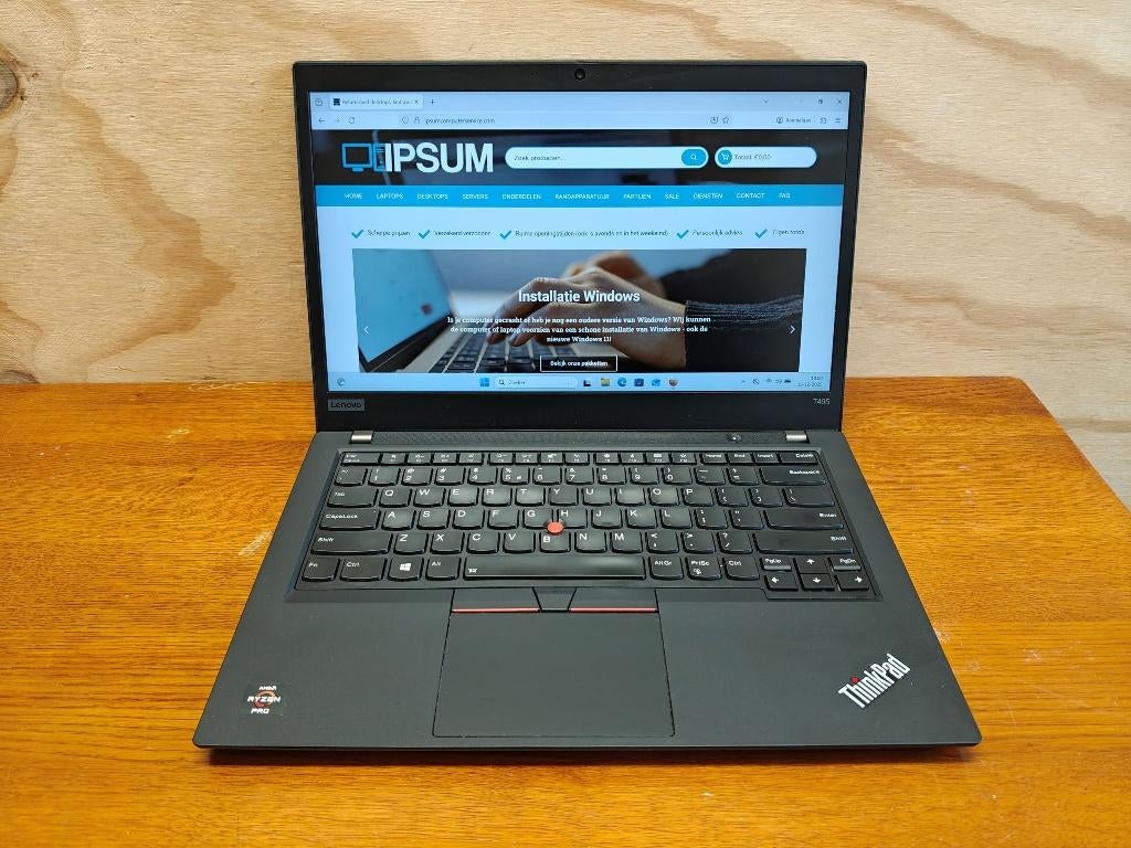Lenovo Thinkpad T495 | Ryzen 5 3500u | 16gb DDR4 | 250gb SSD, 256 GB, 2 tot 3 Ghz, Qwerty, Refurbished