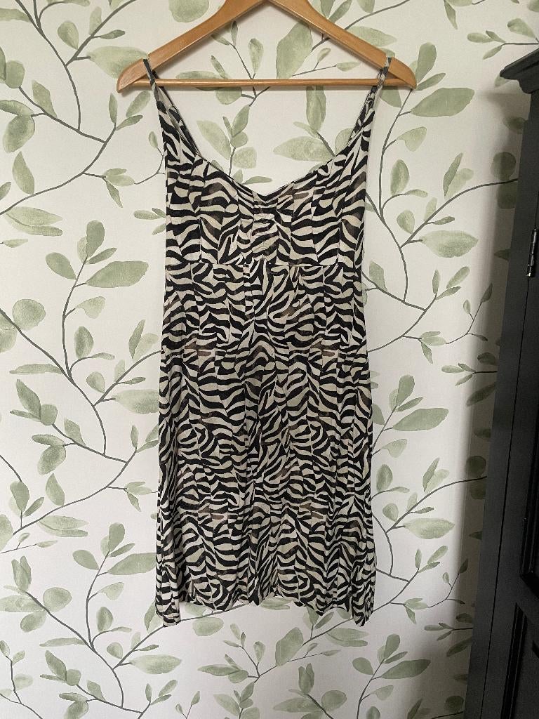 Geisha Noa jurk zomerjurk zwart crème small 36, Geisha, Zwart, Ophalen of Verzenden, Zo goed als nieuw