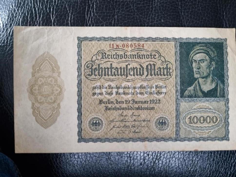 Kavel 1710..10 000 mark Bankbiljet Duitsland 1922, Postzegels en Munten, Bankbiljetten | Europa | Niet-Eurobiljetten, Ophalen of Verzenden