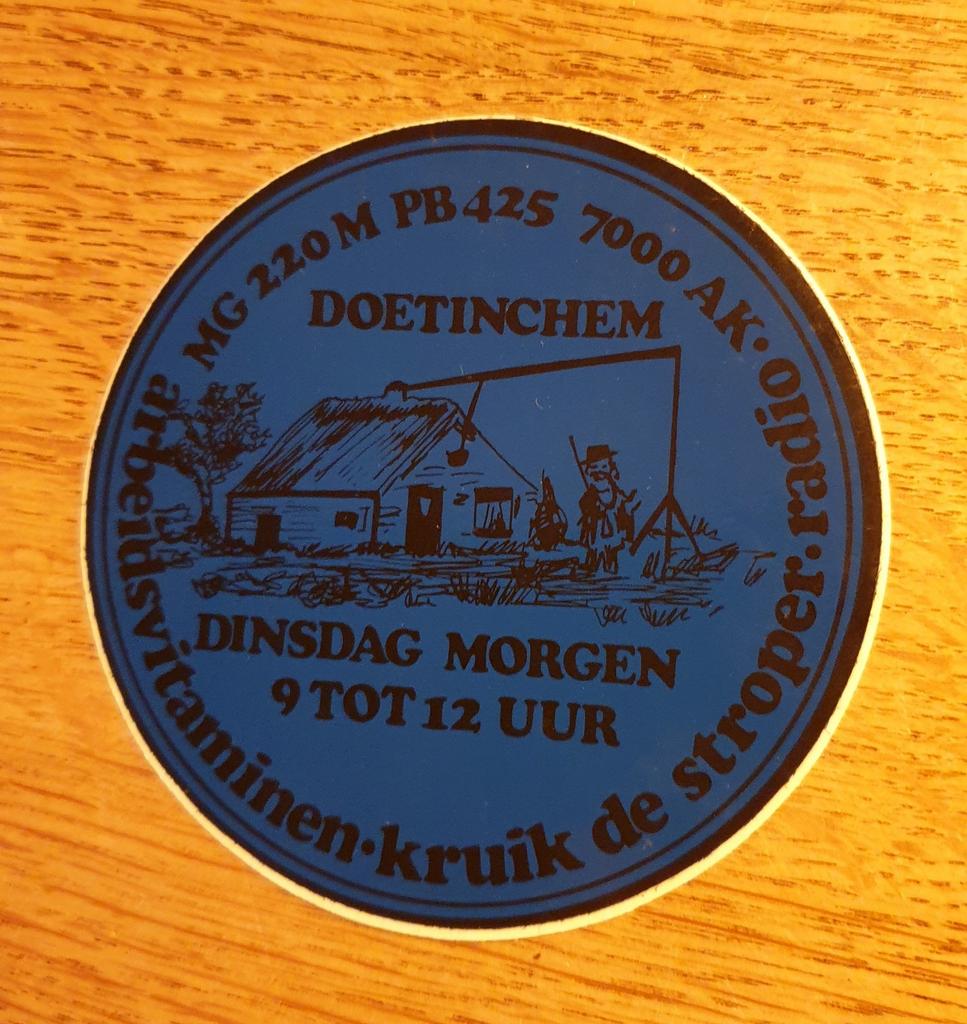 Sticker amateur radio zender Kruik de Stroper,  DOETINCHEM, Ophalen of Verzenden, Zo goed als nieuw