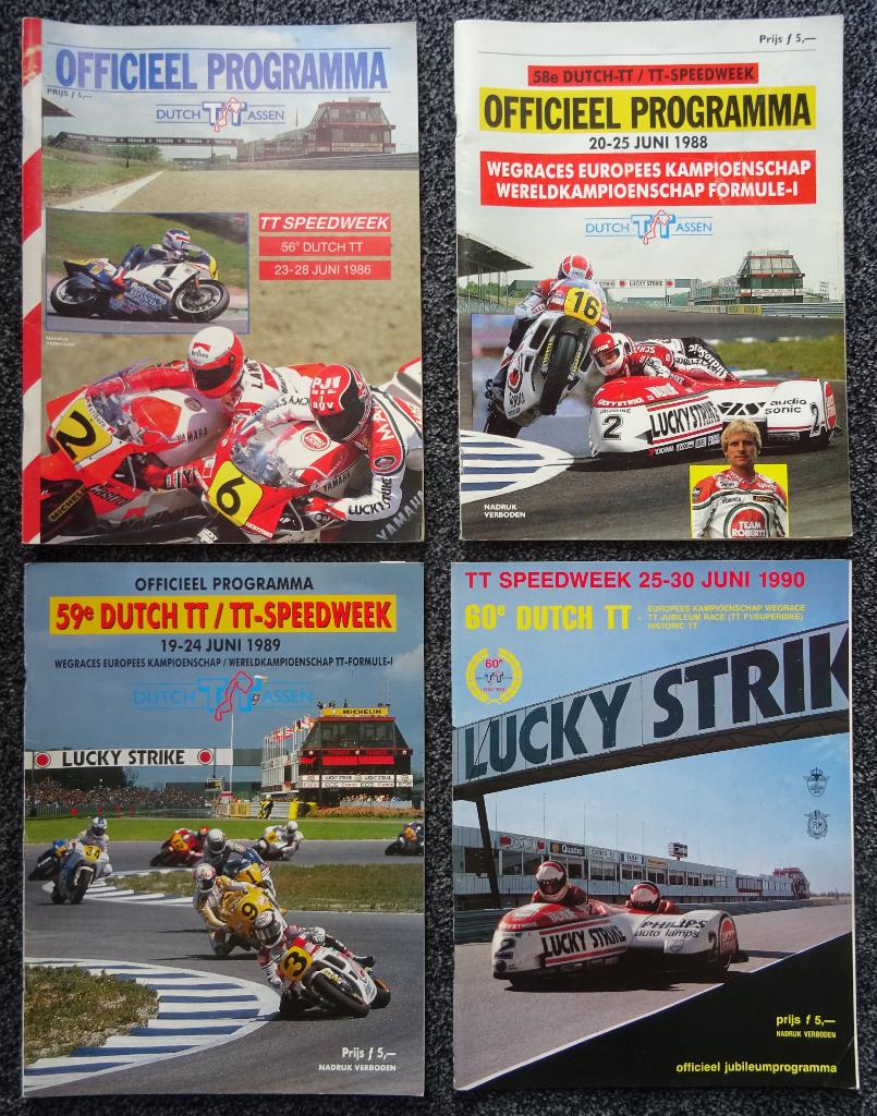4x Officieel TT-programma, Boeken, Motoren, Gelezen, Algemeen, Ophalen of Verzenden