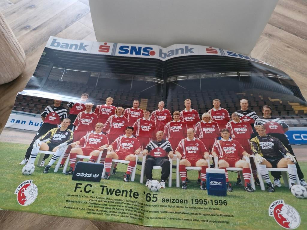 FC Twente Poster Seizoen 1995/1996, Ophalen of Verzenden, Zo goed als nieuw, F.C. Twente, Poster, Plaatje of Sticker