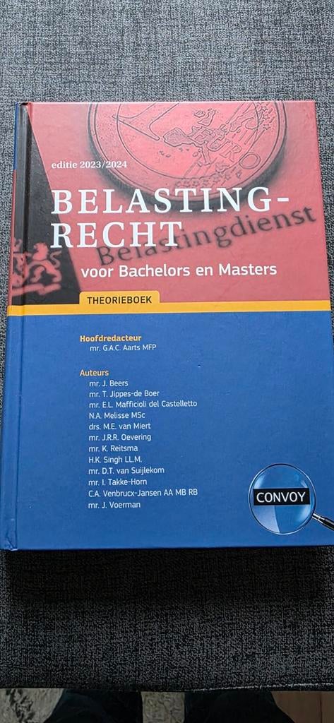 Belastingrecht voor Bachelors en Masters 2023/2024, Boeken, Studieboeken en Cursussen, Ophalen of Verzenden, Zo goed als nieuw