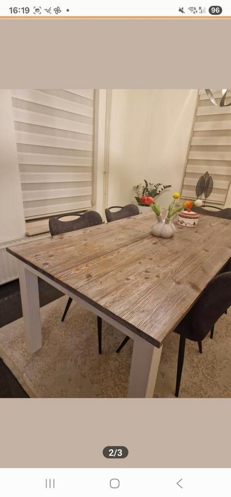 MOET WEG!eettafel en TV meubel(zonder stoelen)- Set te Koop, Huis en Inrichting, Tafels | Eettafels, Ophalen, 150 tot 200 cm, Landelijk
