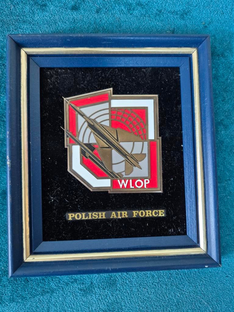 Wapenschild Polish Airforce WLOP, Ophalen of Verzenden, Luchtmacht, Nederland, Embleem of Badge