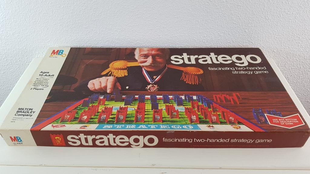 Stratego, MB Milton Bradley 1975, Engelse editie. 8C, Tweedehands verkoop, Tweedehands verkoop, Gebruikt, Ophalen of Verzenden