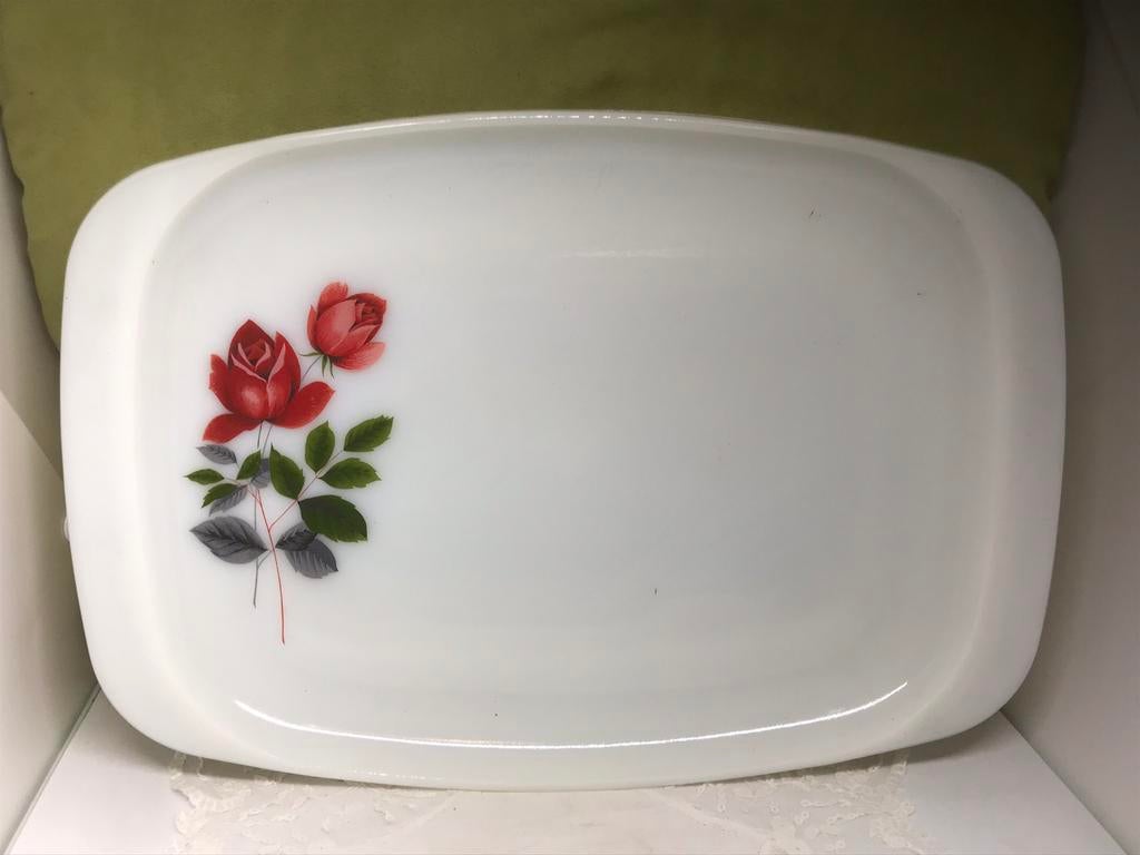 Vintage Engelse melkglazen schaal (110520), Ophalen of Verzenden, Overige stijlen, Glas, Schaal of Schalen