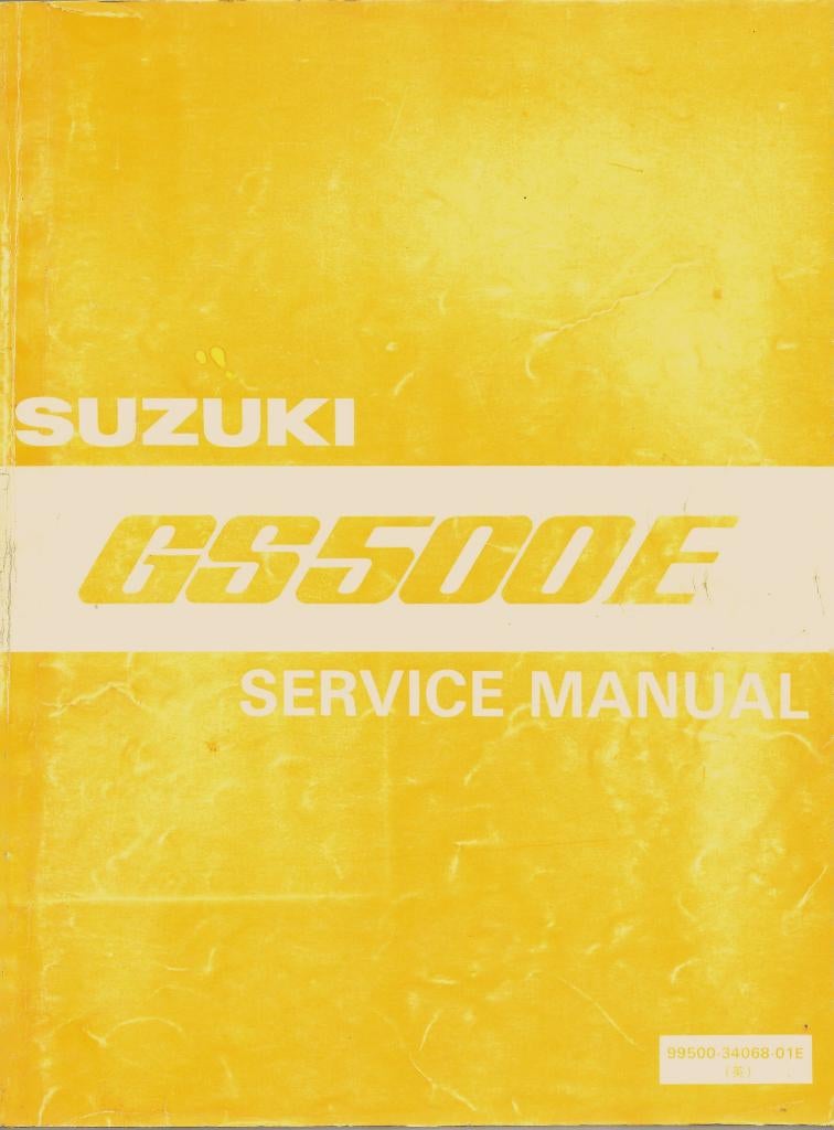 Suzuki GS500 E Service Manual (4745z) motor, Motoren, Handleidingen en Instructieboekjes, Suzuki, Ophalen of Verzenden