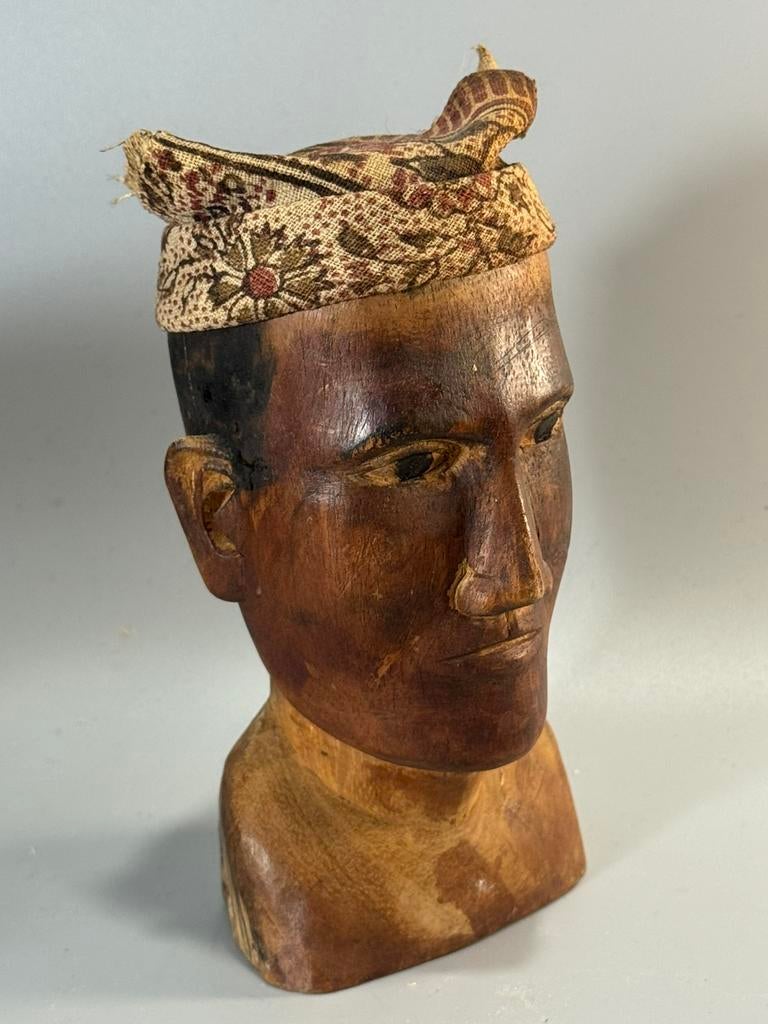 Oude houten buste, Antiek en Kunst, Ophalen of Verzenden