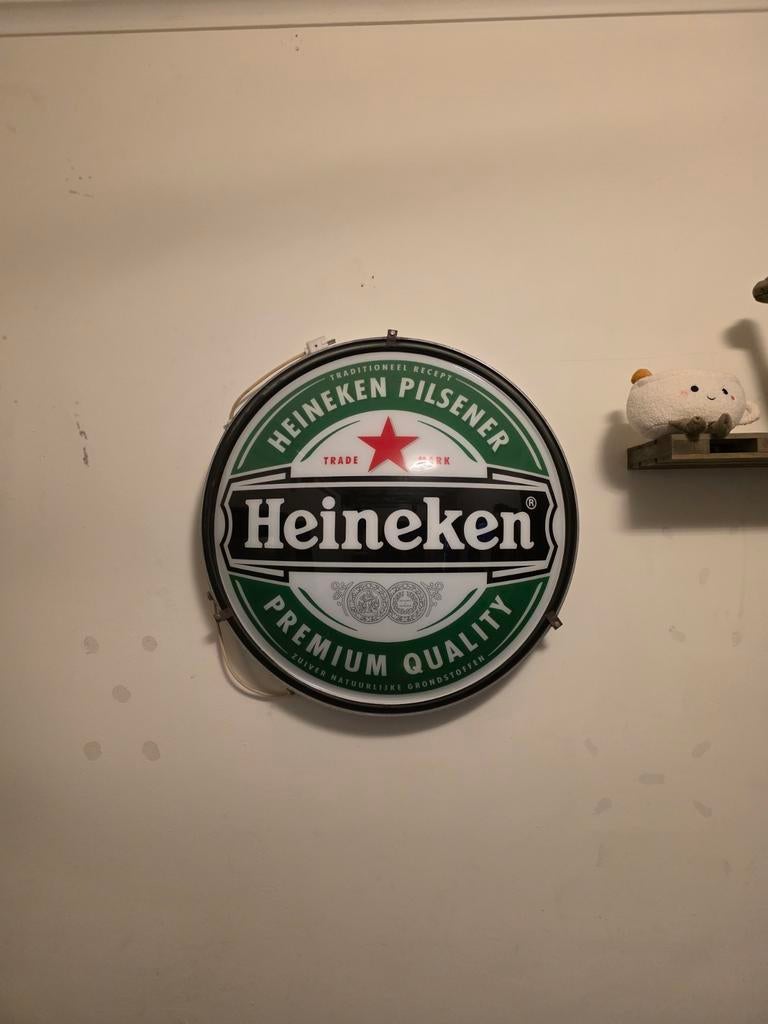 Heineken Gevelbord met Verlichting 80x80cm, Ophalen