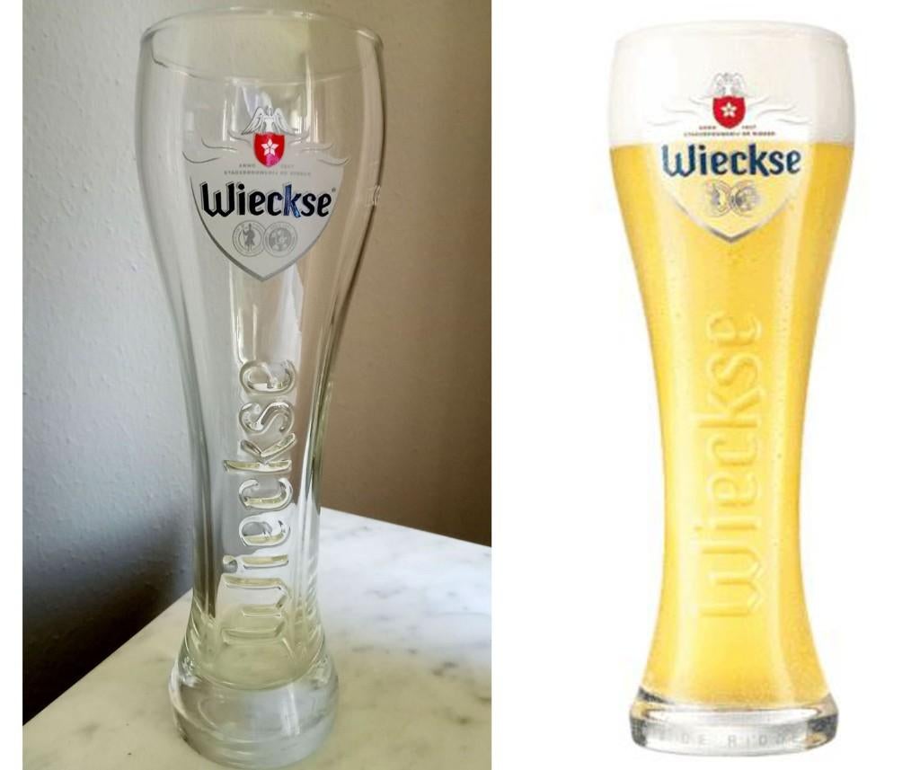 6 Nieuwe Wieckse Witte Bierglazen ‘Servaas’ 25 cl., Ophalen of Verzenden, Nieuw, Glas of Glazen, Overige merken