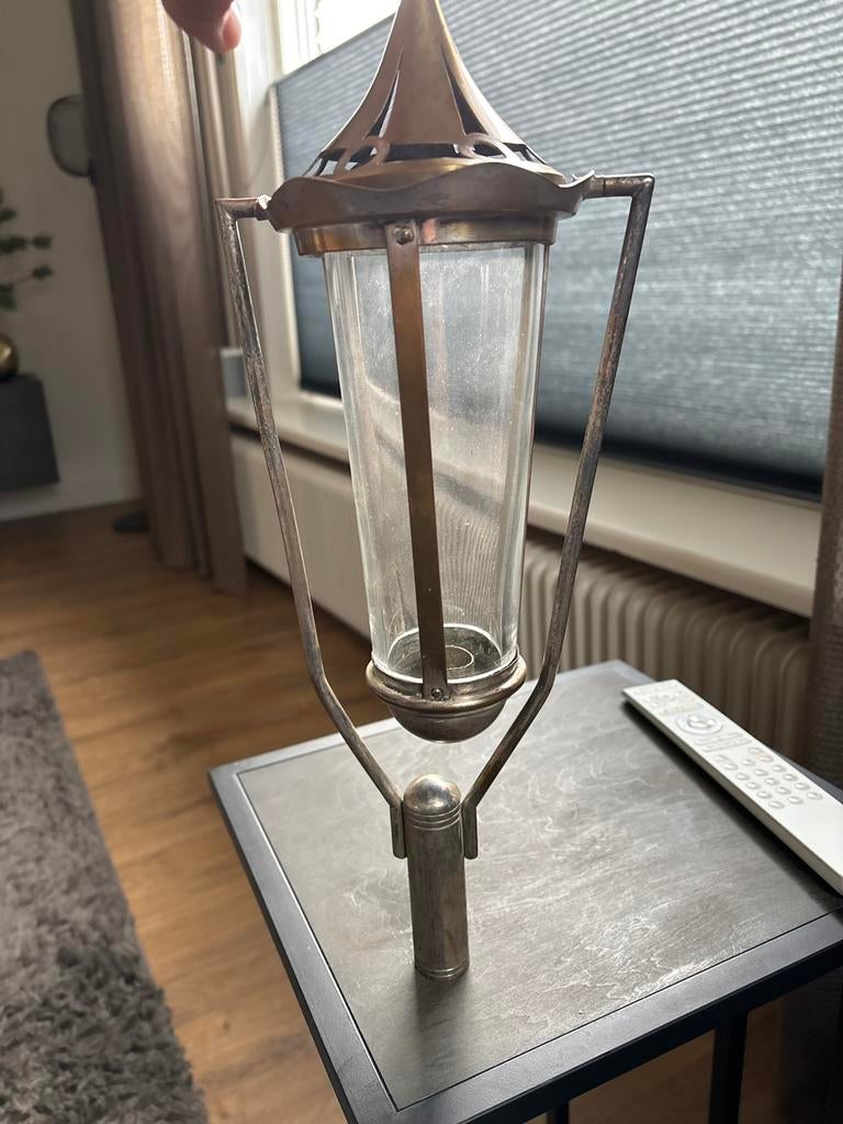 Oude kerkelijke lantaarn – verzilverd koper, Overige materialen, Gebruikt, Overige kleuren, 25 tot 50 cm