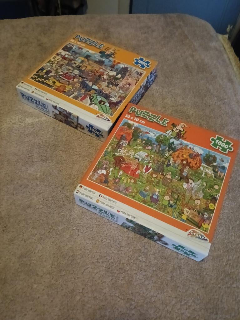 TWEE PUZZELS 1000 STUKS GRAFIX, Ophalen of Verzenden
