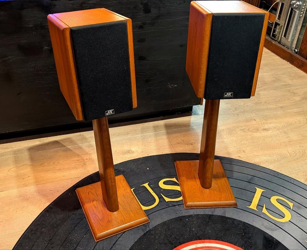 JK ACOUSTICS OPTIMA JUNIOR • GARANTIE • + STANDS • HIGH-END, Audio, Tv en Foto, Luidsprekers, Refurbished, Front, Rear of Stereo speakers