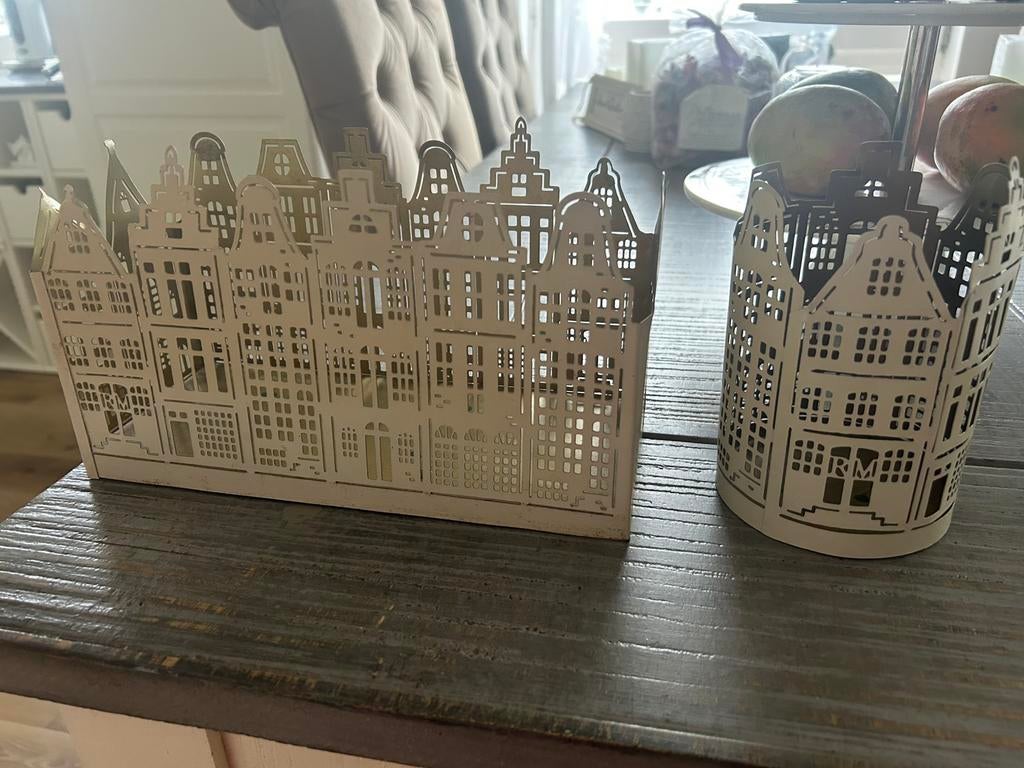 Riviera maison metalen huis voor waxinelichtjes, Huis en Inrichting, Ophalen of Verzenden, Zo goed als nieuw
