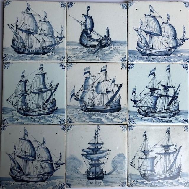 Majolica stijl tegeltjes  van wijlen Bob Brenkman, Antiek en Kunst, Ophalen of Verzenden