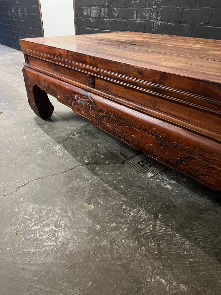 Chinees teak opiumtafel chinese tafel opium houtsnijwerk, Huis en Inrichting, Tafels | Salontafels, Gebruikt, 50 tot 75 cm, 50 tot 100 cm