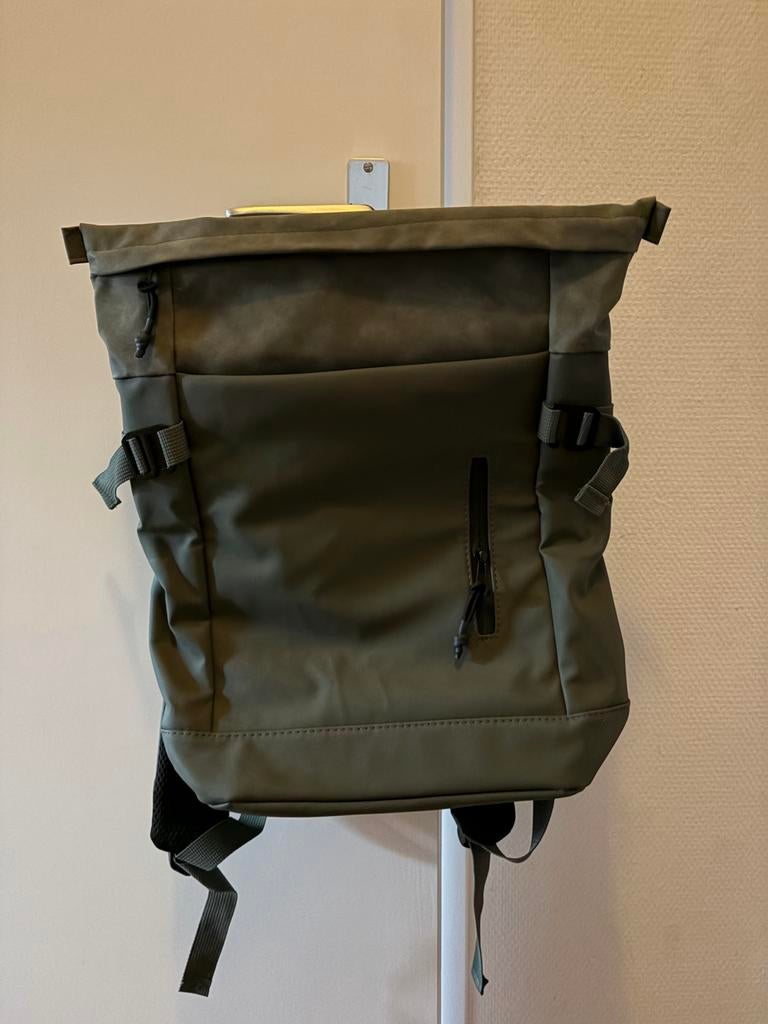 Ralph Boyer Olijfgroene Rugzak met Laptopvak, Sieraden, Tassen en Uiterlijk, Tassen | Rugtassen, 25 tot 40 cm, Zo goed als nieuw