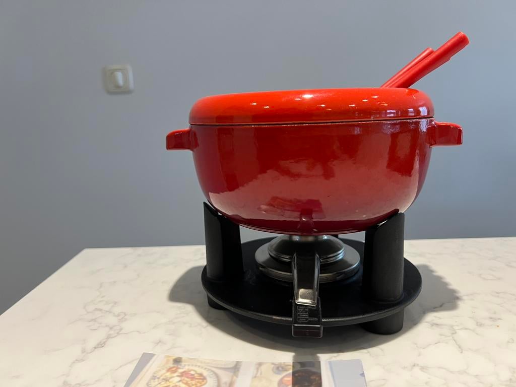 Nieuwe Staub Fondue set rood compleet, Brander, Ophalen of Verzenden, Staub, Nvt