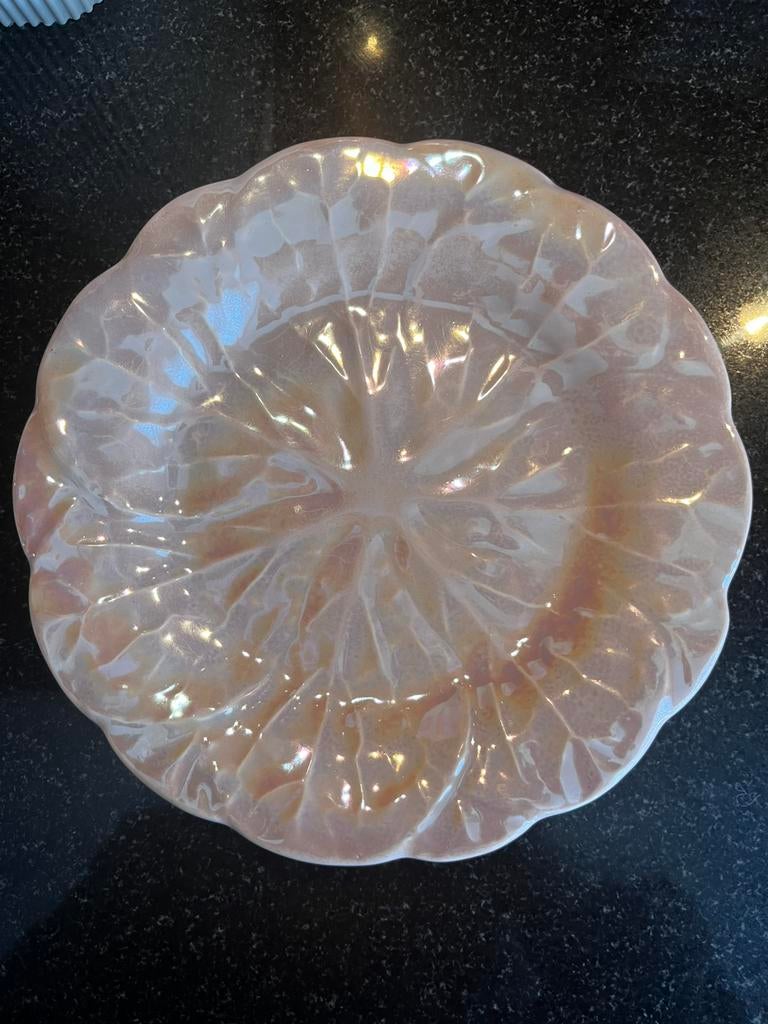Roze parelmoer bordjes 6x nieuw, Keramiek, Nieuw, Ophalen of Verzenden, Bord(en)