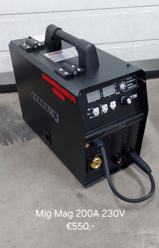 Co2 Mig Mag Spartus 200A 230V, Doe-het-zelf en Verbouw, Gereedschap | Lasapparaten, Ophalen of Verzenden, Nieuw, Co2