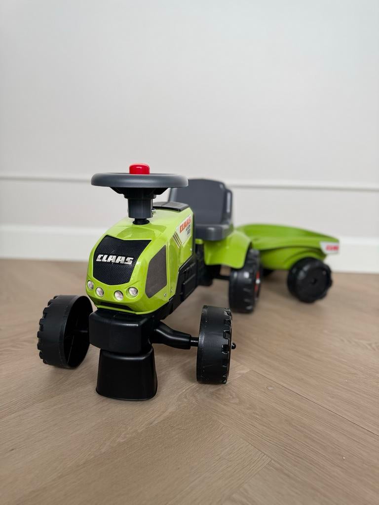 CLAAS groene looptractor met aanhanger - Zo goed als nieuw!, Ophalen of Verzenden, Zo goed als nieuw, Trapvoertuig
