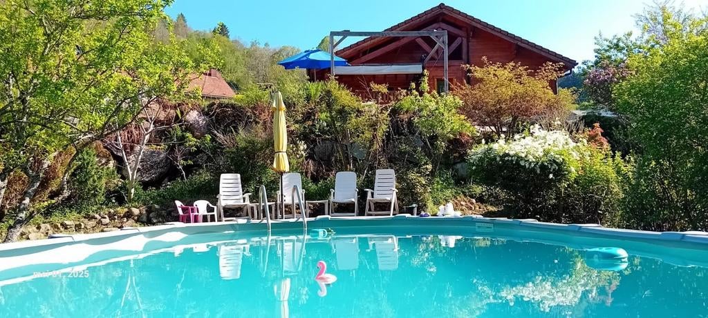 Te koop! Chalet in Ventron met zwembad en grote tuin, 4 of meer slaapkamers, Vogezen of Jura, Landelijk, Open haard