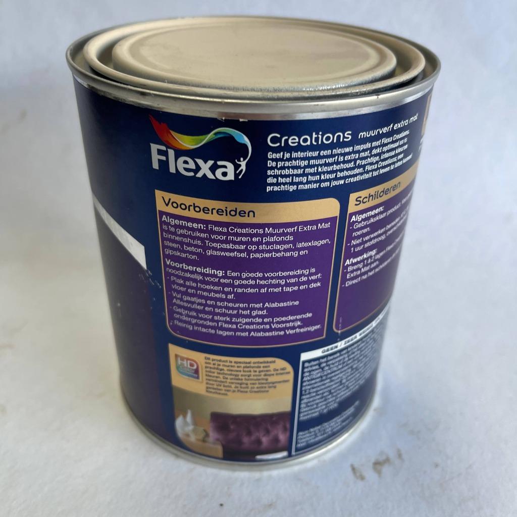 Flexa Creations Muurverf Café Latte Extra Mat Bruin Beige 1L, Flexa, Flexa, Beige, Nieuw
