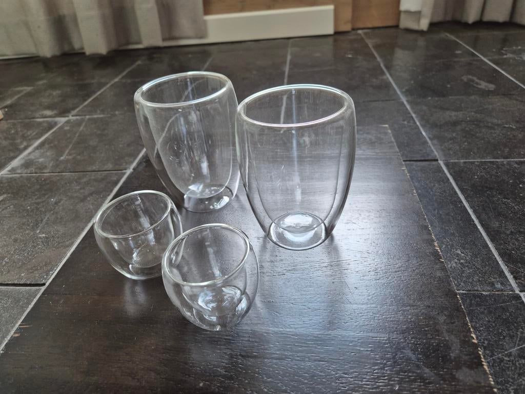 Dubbelwandige koffie glazen, Ophalen, Glas of Glazen, Nieuw, Glas
