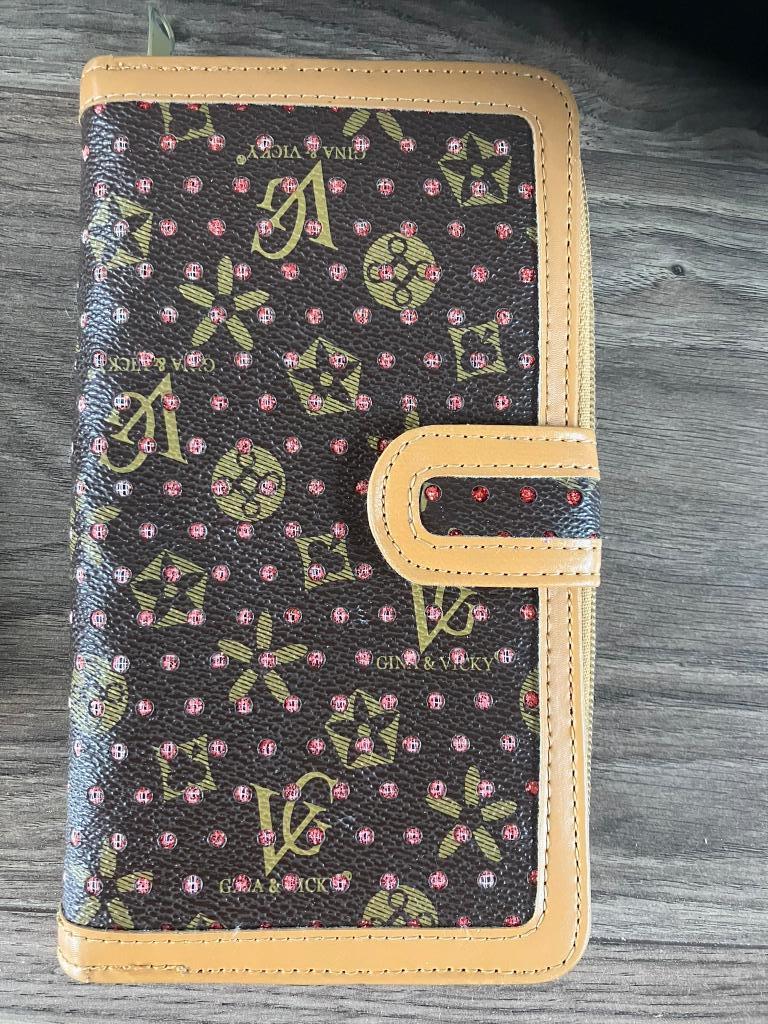 Bruine dames portemonnee 11 x 19 x 3 cm, Ophalen of Verzenden, Zo goed als nieuw, Bruin