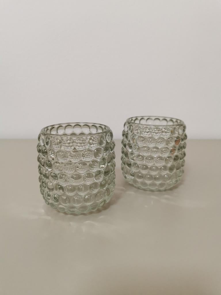 Kaarshouder/theelichthouder bubbels, Ophalen of Verzenden, Gebruikt, Overige materialen, Minder dan 25 cm