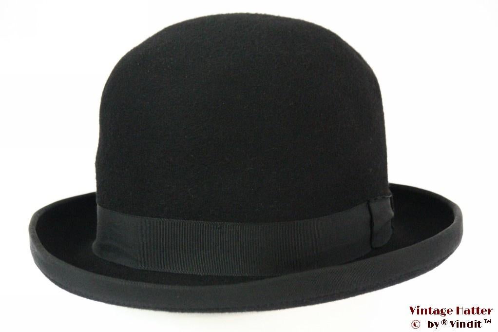 oude Vintage Bolhoed Lonconito hardtop zwart vilt 56, Antiek en Kunst, Antiek | Kleding en Accessoires, Ophalen of Verzenden, Heren