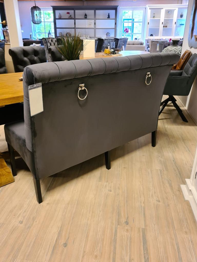 *ACTIE* Landelijke Eetkamerbank Bellagio Leer Stof Kleuren22, Ophalen of Verzenden, Nieuw, Leer, Landelijke eetkamerbank capiton knoopjes leer stof velvet linne