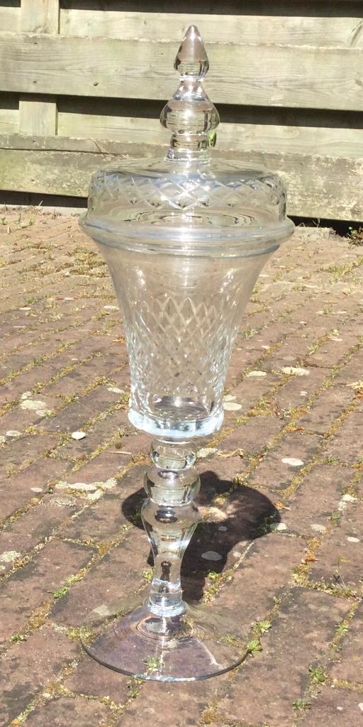 Bokaal, kristal 43 cm, Antiek en Kunst, Antiek | Glas en Kristal, Ophalen of Verzenden