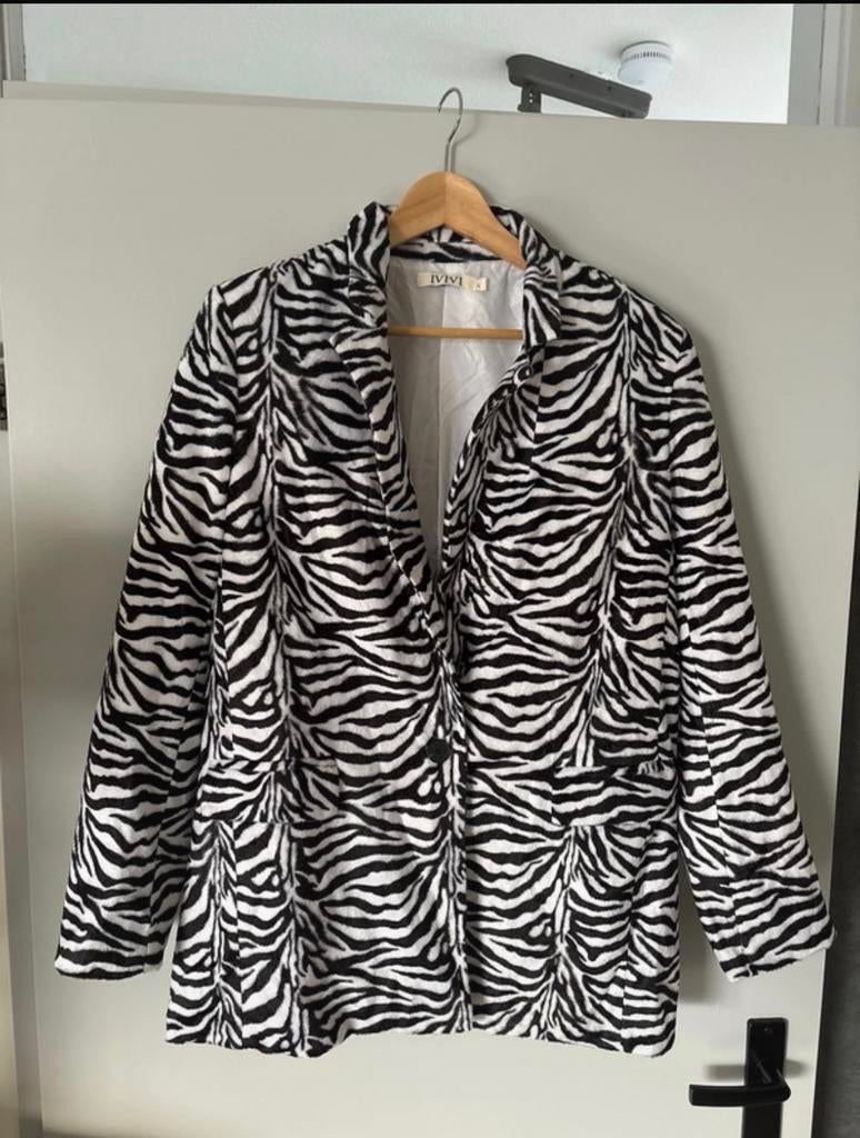 Zebra Jasje IVIVI - Maat L, Zwart, Maat 42/44 (L), Ophalen of Verzenden, Zo goed als nieuw