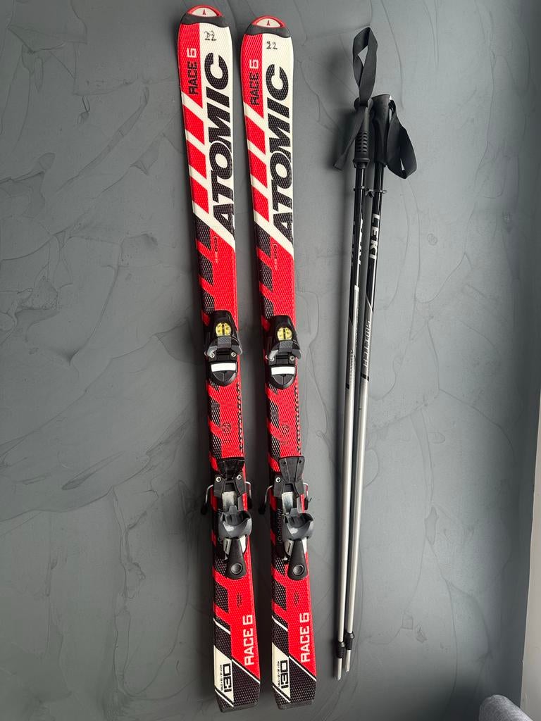 Atomic Race 6 Ski's - 130cm - Zo goed als nieuw!, 100 tot 140 cm, Ophalen of Verzenden, Zo goed als nieuw, Carve