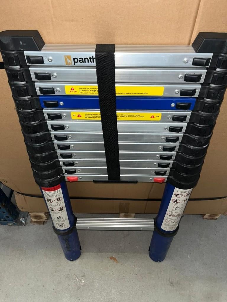 Panthera Telescoopladder 3,6m (#20), Ophalen, Gebruikt, Ladder, Opvouwbaar of Inschuifbaar