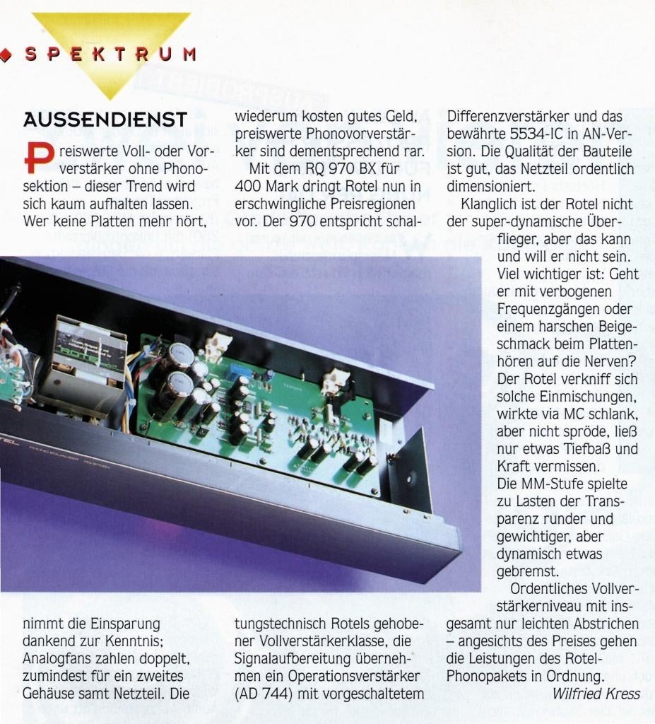 ROTEL BQ-790BX , PHONO VERSTERKER  MM  X  MC, Ophalen of Verzenden, Gebruikt, Platenspeler, Overige merken