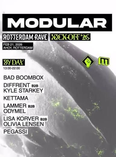 Rotterdam rave kick off by day modular, Eén persoon