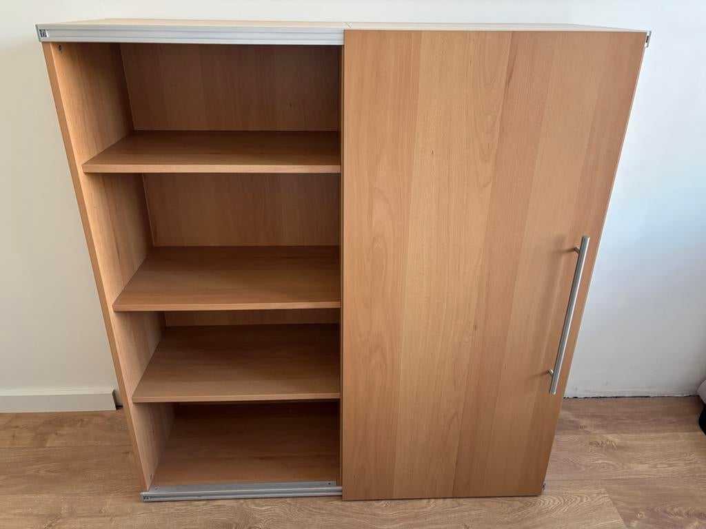 Set van twee Ikea/Besta Värde kasten met schuifdeur, Huis en Inrichting, Kasten | Roldeurkasten en Archiefkasten, Ophalen, Zo goed als nieuw