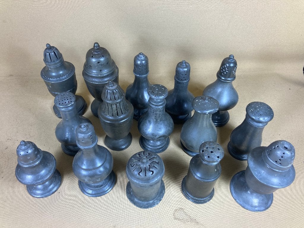 15 antiek tinnen strooiers 19e eeuw, Antiek en Kunst, Antiek | Tin, Ophalen of Verzenden